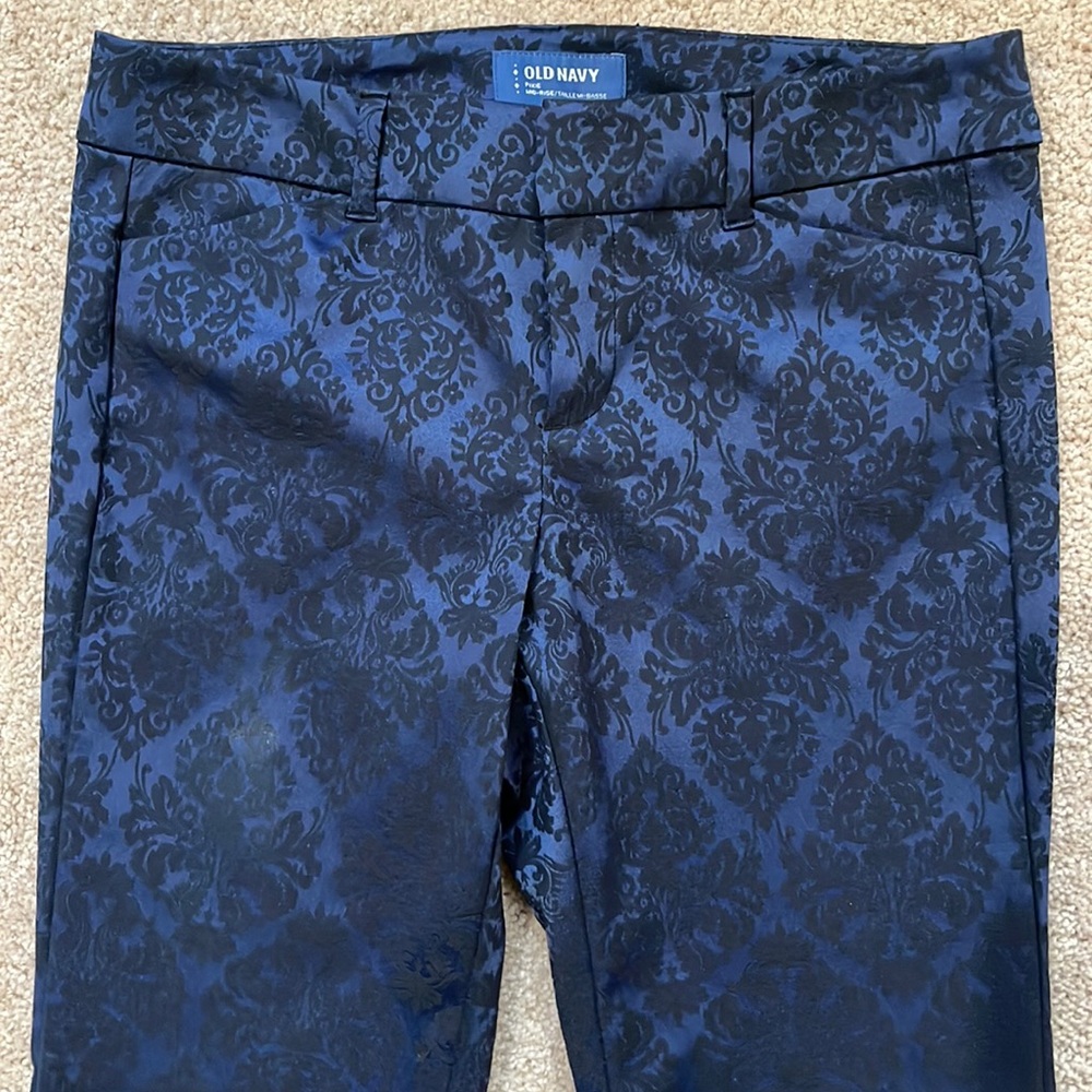 BLUE/BLACK BROQUE PIXIE PANTS SZ. 2